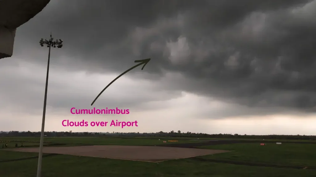 CB clouds over Airport